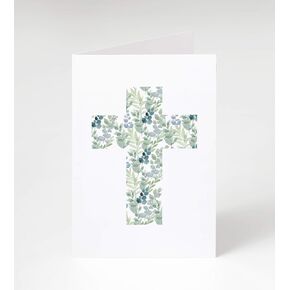 M Market On Mainstreet Watercolor Cross Christian Cards Perfect for Thank You, Encouragement, Prayer or Just Because, 25 Blank Cards with Envelopes, Made In The USA (Cross)