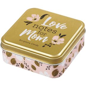 Christian Art Gifts Scripture Prayer Cards In Tin | Love Notes For Mom – 50 Double Sided Cards | Bible Verse Encouraging Gift for Moms