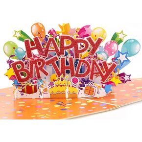 TRUANCE Pop Up Birthday Card For Mom Daughter Dad Sister and Friend, Birthday Card for Wife Husband Mom Birthday Card With Blank Note