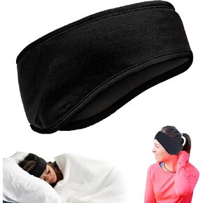 CozyPhones Sleep Headphones - Wireless Over Ear Headphones from Ultra Thin Cool Mesh Chordless Head Phones for Side Sleepers, Meditation, Running, Laptop, and Phone - Black Lycra