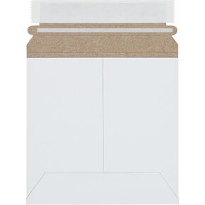 BOX USA Self-Seal Stay Flat Mailer, Stayflats® Brand, White, 6" x 6" (Pack of 200)
