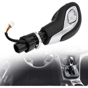 JDMON Automatic Gear Shift Knob Handle with Button Compatible with Ford Escape Fusion 2013 2014 2015 2016 Transit 2015-2020 Gear Shifter Lever Selector Replace DG9Z-7213-EA (Chrome)