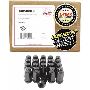 Wheel Accessories Parts 20 Pcs M14x1.5 14x1.5 Thread Bulge Acorn 1.90" Long Lug Nuts Black Chrome 3/4" 19mm Hex Fits 1990-99 Chevy C1500 GMC 1500 2012-18 Ram 1500 2019+ Ram 1500 Classic
