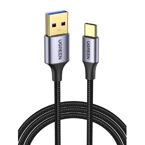 UGREEN USB to USB C Cable USB C 3.0 Cable 5Gbps Data Transfer Type C Cable Fast Charging Nylon Braided Cord for Android Auto/iPhone 15/Galaxy S21 S20 A53 A71/iPad Mini 6/Switch/PS5 Controller, 3.3FT
