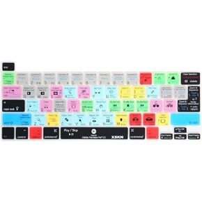 XSKN Premiere Pro CC English Silicone Shortcuts Keyboard Cover Skin for Touch Bar Models 2019 New MacBook Pro 16 inch A2141 2020 New MacBook Pro 13.3 inch A2251 A2289 A2338 M1 Keyboard US&EU Version