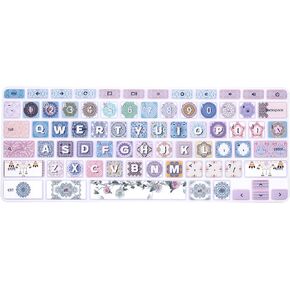 Silicone Keyboard Cover for Samsung Chromebook 4 3 XE310XBA XE500C13 XE501C13 11.6"/Chromebook 4 15.6" XE350XBA/Chromebook 2 XE500C12/Chromebook Plus V2 2-in-1 XE520QAB XE521QAB 12.2",Bohemian