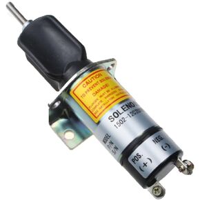 SINOCMP 1502-12C2U1B1S1 12V Cut Off Switch Fuel Shut Off Solenoid Valve for Diesel Fuel Engine Equipment, 3 Month Warranty