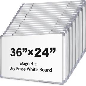 15 Pack Magnetic Dry Erase Whiteboard, 36 x 24 Inches Dry Erase Board, Aluminum Framed Whiteboard Bulk Wall Mounted White Board for School Office Home Message Presentation in Kuwait