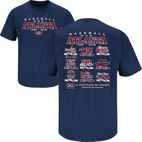 Atlanta Baseball Fans. Baseball in Atlanta Navy T-Shirt (Sm-5X)