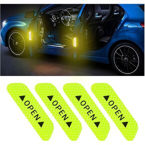 4 قطع ملصقات عاكسة لتحذير فتح باب السيارة، رؤية ليلية، شريط علامات علامات السلامة التلقائية العالمية، ملحقات السيارة، شريط حماية مضاد للتصادمات للشاحنة، سيارات الدفع الرباعي، الشاحنة (أحمر) in Kuwait