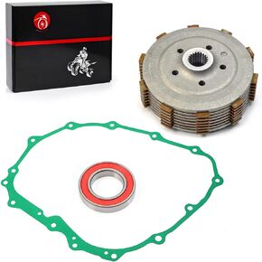 Clutch Center Inner Hub & Pressure Plate & Clutch Friction Plates Rebuild Kit & Gasket for Honda TRX400EX TRX400X 2005-2014 400EX 400X 22350-HN1-000 22121-HN1-A40