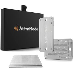 Crypto Seed Storage - Bitcoin Wallet Made With Indestructible Stainless Steel Plate - Hardware Wallet Backup Compatible With All BIP39 Ledger, Trezor, Safepal Wallets