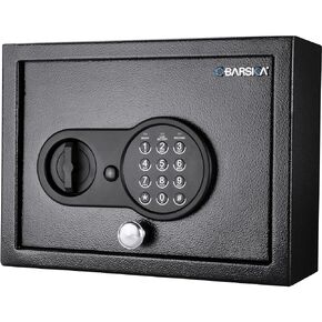 Barska Digital Keypad Home & Office Steel Security Safe Lock Box with Deadbolts - 0.15 Cu Ft Top Opening
