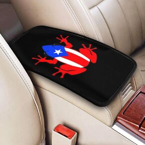 Puerto Rico Rican Frog Car Armrest Cover Auto Center Console Pad Soft Car Armrest Cushion Handrail Box Universal Decoration Cushion