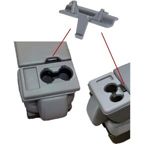 ECOTRIC Center Console Armrest Jump Seat Lid Latch Compatible with 2010-2018 Ford F150 ABS Plastic Gray