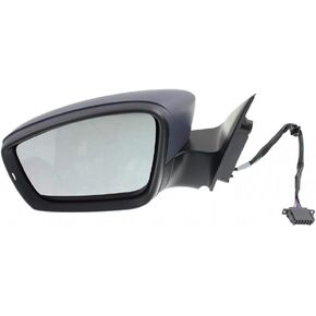 For Volkswagen Jetta Sedan/Hybrid 2011-2018 Door Mirror Driver Side | Power | Heated | w/Signal Indicator | Unpainted | Light Gray Cover | Replacement For VW1320146