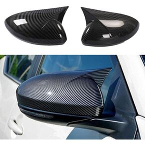ABS Horn Style Rearview Mirror Guard Cover Trim Side Door Moulding Shell Auto Exterior Decoration Accessories for Nissan Altima 2019 2020 2021 2022 2023 2024(Bright Black)