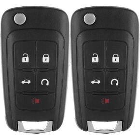 OCPTY 2X Uncut Keyless Entry Remote Key Fob Shell Replacement for Specific for GMC Terrain/for Buick/for Chevrolet Series OHT01060512 5461A-01060512 13500221 13500226