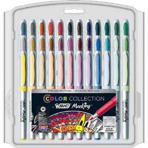 BIC Color Collection Permanent Markers, Fine Point, Assorted Colors, 36-Count