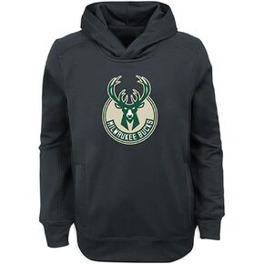 Outerstuff Youth Milwaukee Bucks Primary Logo Performance Fleece Pullover Hoodie
