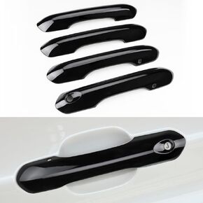 Exterior Door Handle Cover Compatible for 2020 2021 2022 2023 2024 Ford Explorer Accessories Door Handle Protector Trim（Glossy Black）