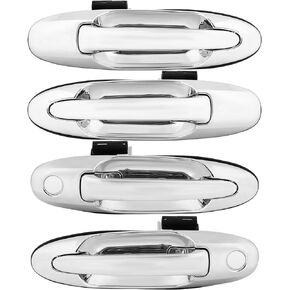 cciyu Door Handles Chrome Front, Rear, Left, Right fit for 1998-2007 for Lexus LX470,1998-2007 for Toyota Land Cruiser, 4pcs