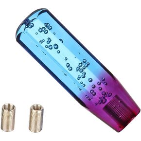 6 inch Manual Diamond Crystal Bubble Styling Gear Shift Knob Blue+Purple Color