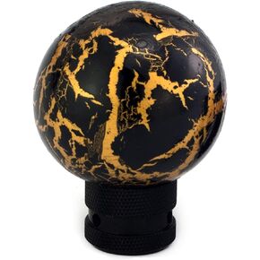 Gear Shifter Handle, Marble Ball Shape MT Car Stick Shift Knob Fit Most Automatic Manual Transmissions, Black