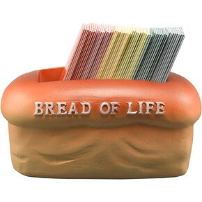 Christian Art Gifts Bread of Life Scripture Cards in Double-Sided Polystone Holder - John 6:35 Inspirational Bible Verses, Prayers & Promises, Multicolor for Home & Kitchen in Gift Box, 106 Cards