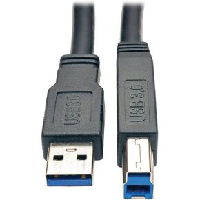 Tripp Lite USB 3.0 SuperSpeed Active Repeater Cable (AB M/M) 25-ft. (U328-025), Black