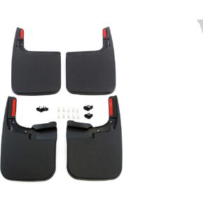 Red Hound Auto Compatible with Ford (2017-2020 F-250 F-350 Super Duty) Mud Flaps Splash Guards Front and Rear Molded 4pc Full Set (for Vehicles Without Fender Trim)