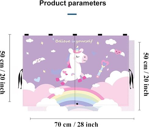Car Sun Shade for Baby - EOHMAK Car Side Window Sun Shade Cover Upgrade Double Opening Car Interior Curtain Sun Blocker Blind (Unicorn, 1 Pack) in Saudi Arabia