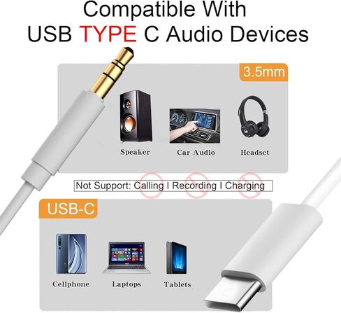 كابل مقبس صوت Aux من Alitutumao USB C إلى 3.5 مم، محول من النوع C إلى سلك ستيريو لسماعات الرأس 3.5 مم للسيارة والمنزل ومكبر صوت ستيريو متوافق مع Samsung Galaxy S23 S22 S21 Ultra S20+ Note20 in Saudi Arabia