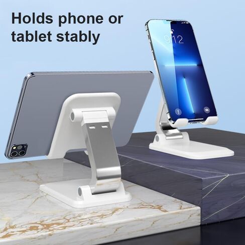 Mayten Phone Stand Foldable Cell Phone Stand for Desk, Desktop Phone Holder Compatible with iPhone 15/14/13/12 Pro Max Plus Mini& All Phones, iPad and Tablets-Emerald Green in Saudi Arabia