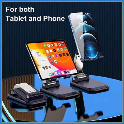 Mayten Phone Stand Foldable Cell Phone Stand for Desk, Desktop Phone Holder Compatible with iPhone 15/14/13/12 Pro Max Plus Mini& All Phones, iPad and Tablets-Emerald Green in Saudi Arabia