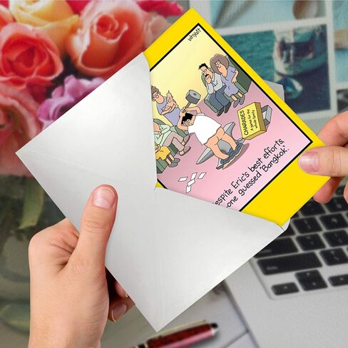 NobleWorks - 1 Funny Card for Happy Birthdays - Hilarious Cartoon Notecard with Envelope, Bday Celebration (Buyer Discretion Advised) - Grandma's Trampoline C4069BDG in Saudi Arabia