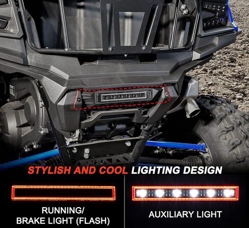 طقم إضاءة خلفية LED من SAUTVS لـ Kawasaki Teryx، مصباح مساعد LED خلفي لإيقاف الفرامل الخلفية لملحقات Kawasaki Teryx KRX 1000 2020 2021 2022 2023 2024 in Saudi Arabia