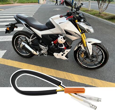 SING F LTD 4X محول إشارة الانعطاف متوافق مع محول قابس هوندا للدراجات النارية كابل محول إشارة الانعطاف تقريبًا. 22.5 سنتيمتر/8.86 بوصة in Kuwait