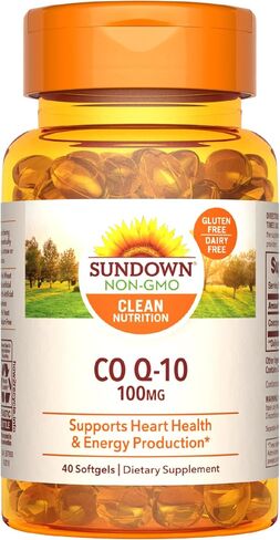 كبسولات هلامية Sundown CoQ10 100 ملغ، تدعم صحة القلب وإنتاج الطاقة الخلوية، 40 قطعة in Saudi Arabia