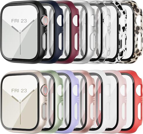 حافظة مكونة من 14 قطعة مع واقي شاشة من الزجاج المقوى لساعة Apple Watch Ultra 49 مم، غطاء حماية كامل من البولي كربونات الصلب عالي الدقة وممتص للصدمات رفيع للغاية لملحقات iWatch Ultra 49 مم in Saudi Arabia