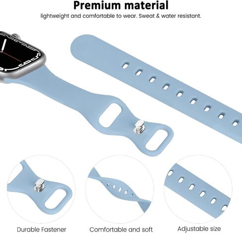 6 عبوات من الأربطة المتوافقة مع ساعة Apple Watch Slim Skinny Band 38mm 40mm 41mm 42mm 44mm 45mm 49mm، حزام بديل لأساور المعصم الرياضية من السيليكون الناعم لـ iWatch Ultra 2 Ultra SE Series 9 8 7 6 5 4 3 2 1 للنساء والرجال in Saudi Arabia