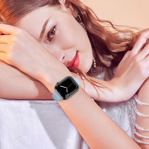 6 عبوات من الأربطة المتوافقة مع ساعة Apple Watch Slim Skinny Band 38mm 40mm 41mm 42mm 44mm 45mm 49mm، حزام بديل لأساور المعصم الرياضية من السيليكون الناعم لـ iWatch Ultra 2 Ultra SE Series 9 8 7 6 5 4 3 2 1 للنساء والرجال in Saudi Arabia