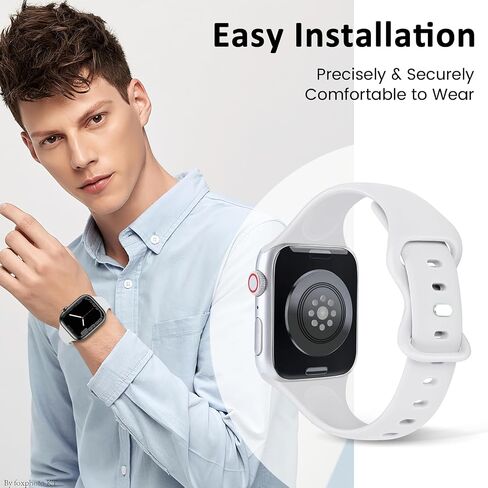 6 عبوات من الأربطة المتوافقة مع ساعة Apple Watch Slim Skinny Band 38mm 40mm 41mm 42mm 44mm 45mm 49mm، حزام بديل لأساور المعصم الرياضية من السيليكون الناعم لـ iWatch Ultra 2 Ultra SE Series 9 8 7 6 5 4 3 2 1 للنساء والرجال in Saudi Arabia