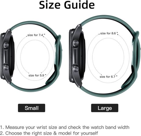 متوافق مع ساعة سامسونج 3 نطاقات 45 ملم/سوار ساعة جالاكسي 46 ملم/ساعة جير S3 فرونتير/ساعة كلاسيكية، سوار ساعة 22 ملم سريع التحرير من السيليكون المسامي للرجال، أسود/أسود، كبير in Kuwait