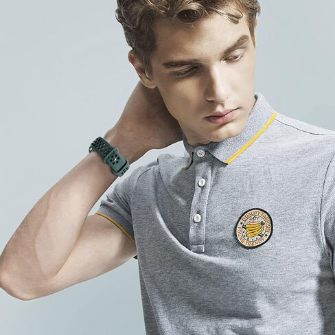 متوافق مع ساعة سامسونج 3 نطاقات 45 ملم/سوار ساعة جالاكسي 46 ملم/ساعة جير S3 فرونتير/ساعة كلاسيكية، سوار ساعة 22 ملم سريع التحرير من السيليكون المسامي للرجال، أسود/أسود، كبير in Kuwait