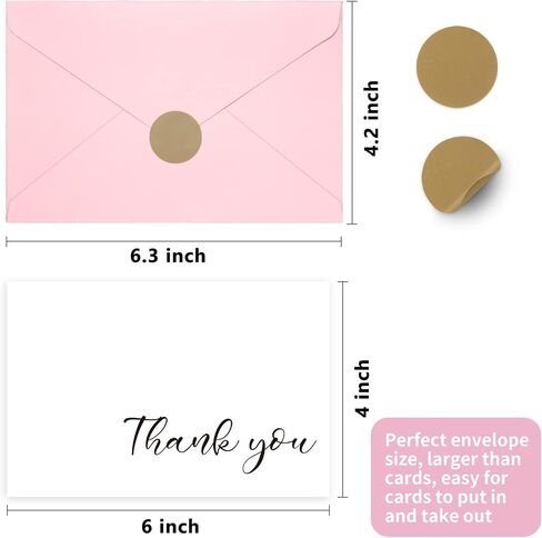 AZAZA 100 Baby Blue Thank You Cards ｗith Envelopes 4x6, Blank Thank You Cards 4 Minimalistic Designs, Baby Shower Thank You Cards with Envelopes, Blue Thank You Note and Gold Stickers for Wedding in Saudi Arabia