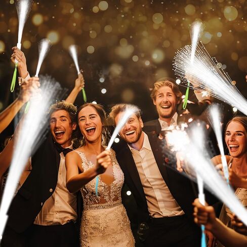 SHQDD100 PCS White Fiber Optic Wands, LED Fiber Wands, wedding party supplies, Glow Fiber Wands Sticks, Flashing LED Wands, Fiber Optic Light Wand Stick for Glow Party, Bar Dj, Halloween and New Year in Saudi Arabia