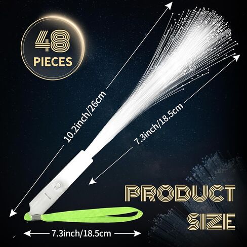 SHQDD100 PCS White Fiber Optic Wands, LED Fiber Wands, wedding party supplies, Glow Fiber Wands Sticks, Flashing LED Wands, Fiber Optic Light Wand Stick for Glow Party, Bar Dj, Halloween and New Year in Saudi Arabia