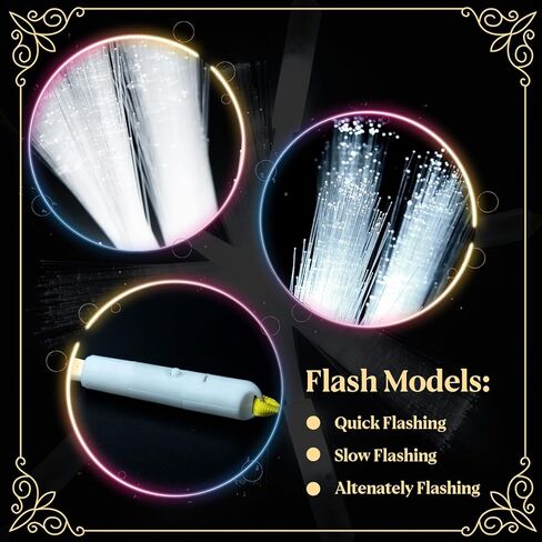 SHQDD100 PCS White Fiber Optic Wands, LED Fiber Wands, wedding party supplies, Glow Fiber Wands Sticks, Flashing LED Wands, Fiber Optic Light Wand Stick for Glow Party, Bar Dj, Halloween and New Year in Saudi Arabia