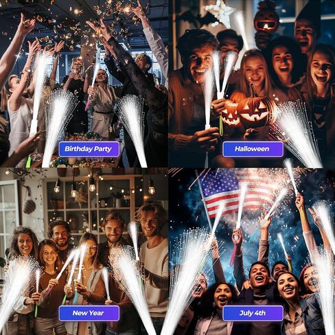 SHQDD100 PCS White Fiber Optic Wands, LED Fiber Wands, wedding party supplies, Glow Fiber Wands Sticks, Flashing LED Wands, Fiber Optic Light Wand Stick for Glow Party, Bar Dj, Halloween and New Year in Saudi Arabia